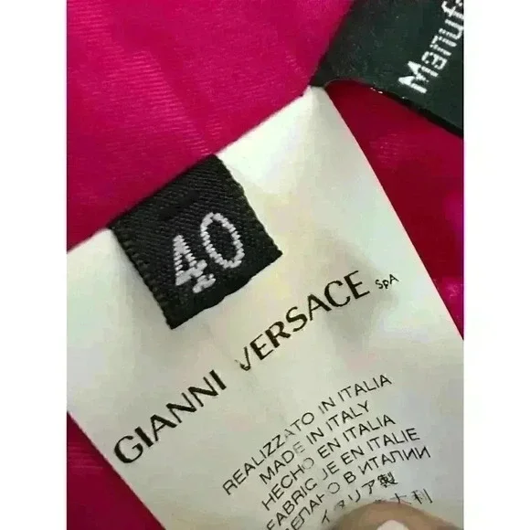 VERSACE PINK SLEEVELESS ZIP UP BACK FULLY LINED DRESS SIZE SMALL - Picture 11 of 16